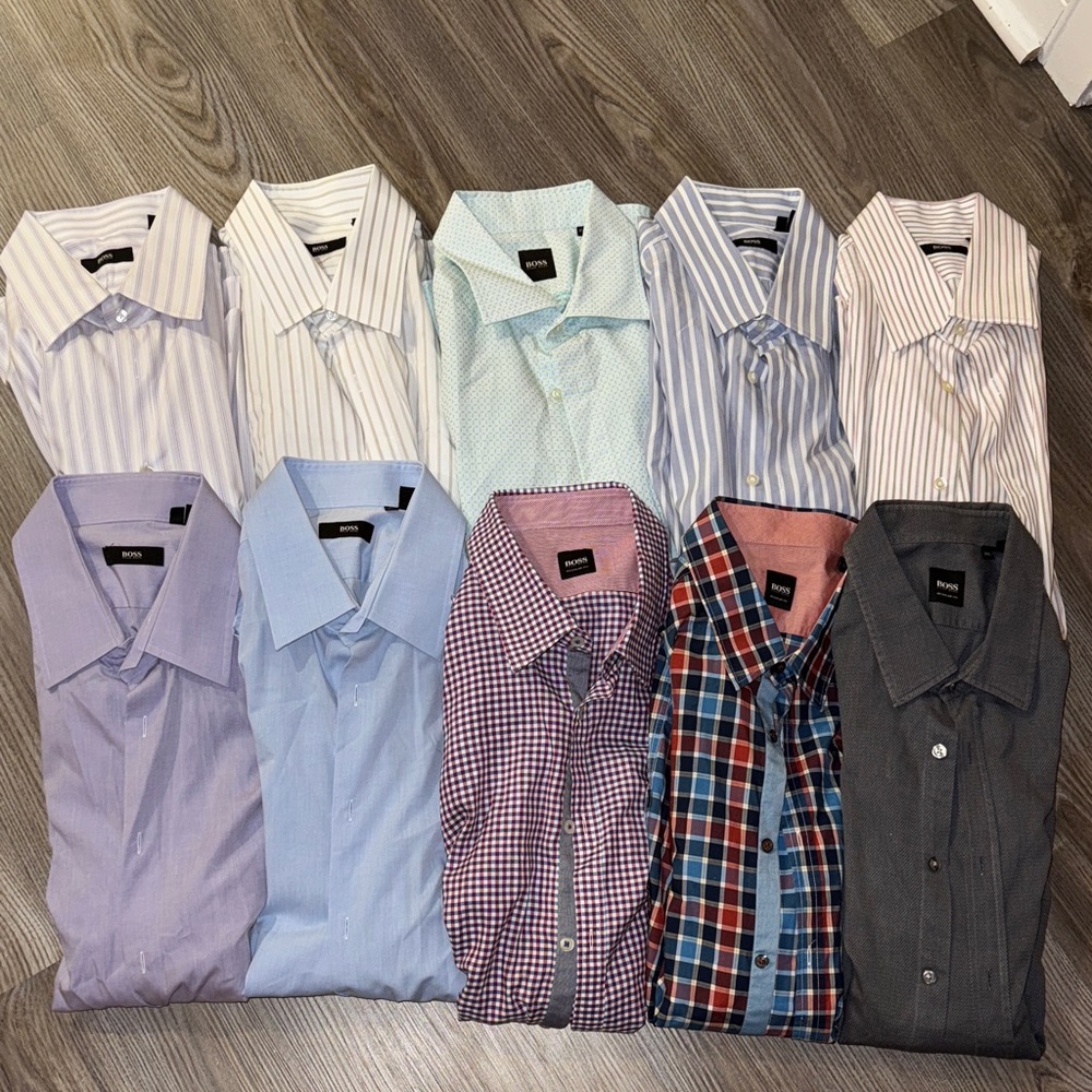 Men's Assorted Hugo Boss Dress Shirts- Size 44/17.5